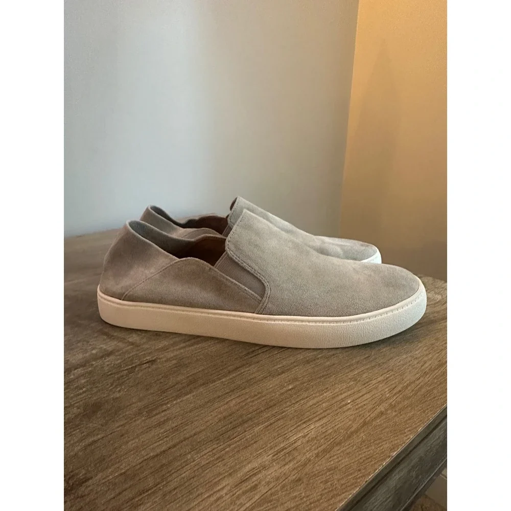 Steve Madden Fayna Suede Slip On Sneakers Loafer Flat Gray Women Size 10, NWOT‎